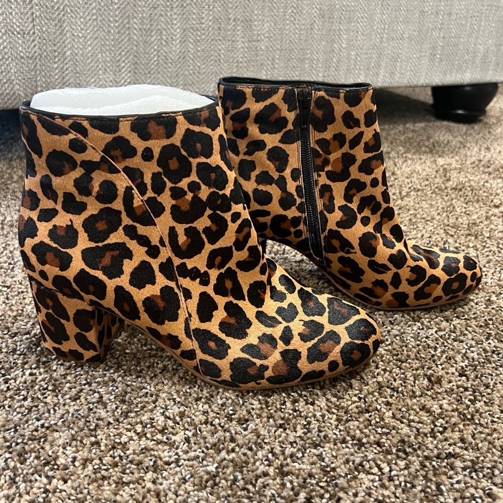 INC International Concepts Animal Print Ankle Booties - NWT